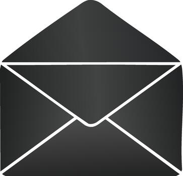 sencillo ilustración de un oscuro gris sobre en contra un blanco fondo, representando correo, comunicación, mensaje y correspondencia vector