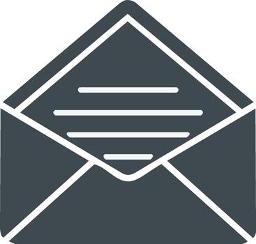 sencillo ilustración de abierto sobre con letra demostración mensaje gráfico vector