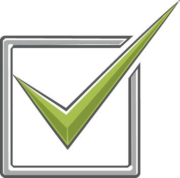 Green Check Mark Icon Square Tick Symbol in Box Illustration, Approval, Confirmation, Verification Concept vector