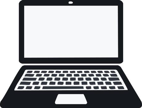 ordenador portátil ilustración con blanco pantalla para usuario interfaz diseño y modelo maquetas para varios proyectos vector