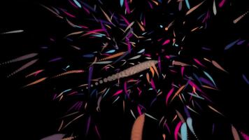 astratto particella ruscello animazione un' dinamico visivo Esperienza. video