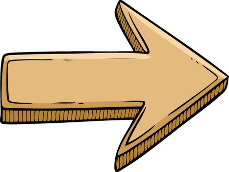 mano dibujado flecha, demostración dirección, navegando, señalando, gráfico elemento vector