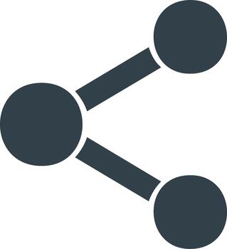 Share Connection Flat Icon. Connecting Dots Sharing Media. Networking Connectivity Concept vector