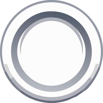 Simple geometric round shape with grey tones and gradients on a white background vector