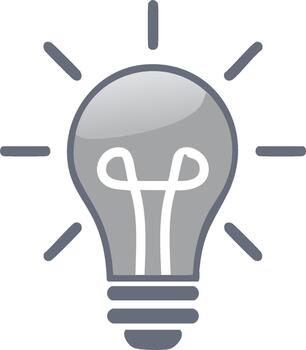 ligero bulbo icono simbolizando idea Generacion y innovación para problema resolviendo concepto ilustración vector