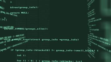 abstrakt Digital Code und binär Daten fließend im Cyberspace. video