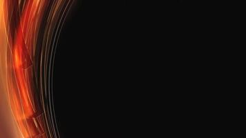 abstrakt strömmande ljus spår på en mörk bakgrund skapande en dynamisk och modern visuell effekt. video