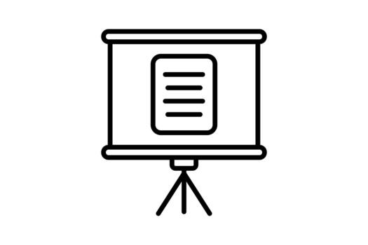 Presentation Document Icon. Icon related to Presentation. Line icon style. Simple design editable vector
