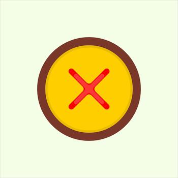 Illustration of a error icon. icon related to design elements. suitable for web site, app, user interfaces,element, printable etc. flat icon style. simple design editable vector