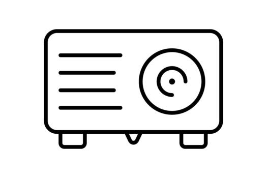 proyector icono. icono relacionado a presentación. línea icono estilo. sencillo diseño editable vector