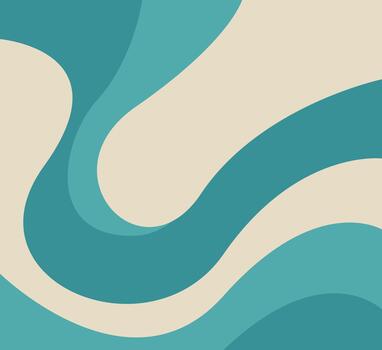 green wave with a blue background. abstract wave background. vector