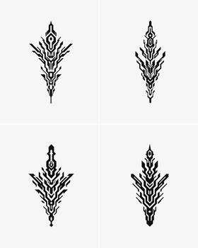 Futuristic cyberpunk tech element set. Sci-Fi interface-2 vector