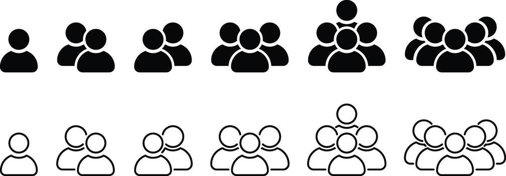 Community People icon Symbol. User profile symbols. User identity icon. Community member and identity signs. Social network and identity signs. Group and crowd signs. vector