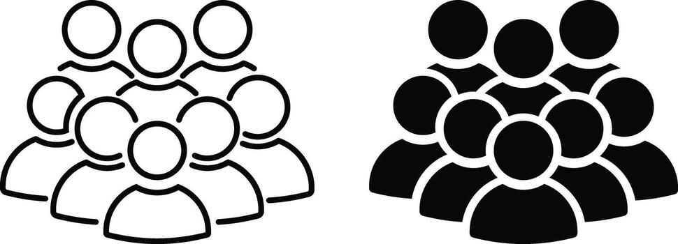 Community People icon. User profile symbols. User identity icon. Community member and identity signs. Social network and identity signs. Group and crowd signs. vector