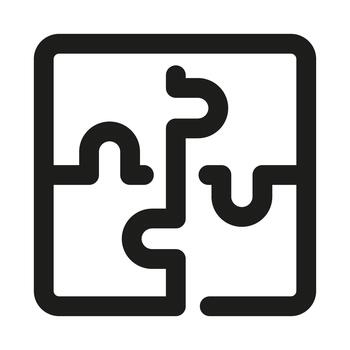 rompecabezas línea icono. profesional minimalista símbolo diseñado como un prima línea icono para resolución de problemas, juegos, y desafío vector