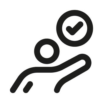 usuario autenticación y aprobación línea icono. profesional minimalista símbolo diseñado como un prima línea icono para acceso, acceso control, y seguridad verificación vector