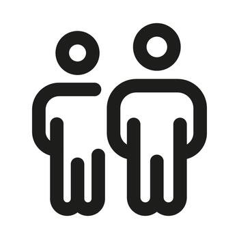 Clone Line Icon. Professional minimalist symbol designed as a premium line icon for replication, duplication, and mirroring processes vector