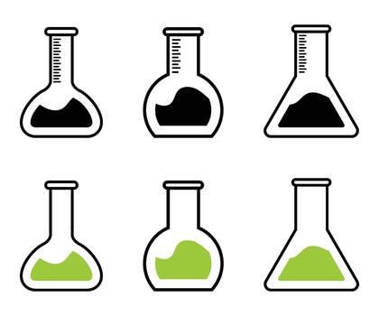 Lab Flask Icons vector