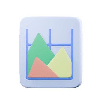 kromme tabel 3d icoon. lijn grafiek, gegevens vergelijking, prestatie analyse, bedrijf analyses. 3d diagram Aan een geïsoleerd achtergrond. png