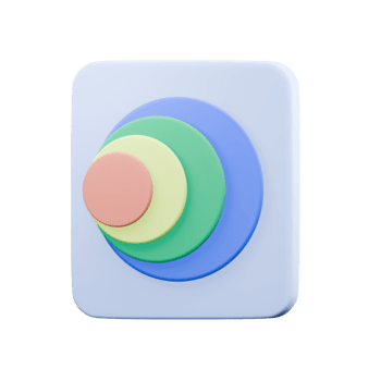 värme Diagram 3d ikon. cirkulär Karta med överlappande objekt. finansiell analys, företag analys. 3d framställa av en paj Diagram. png