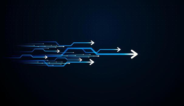 Arrows representing speed and direction vector