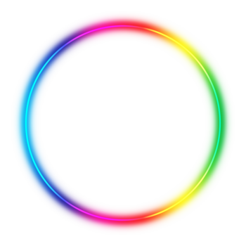 levendig kleur spectrum circulaire helling ring met subtiel parallel lijnen, modern abstract ontwerp element geïsoleerd Aan transparant achtergrond png