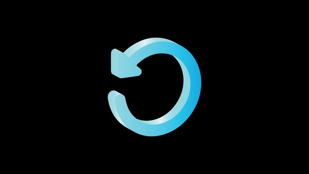 3D Replay Icon for Refresh, Reset, and Media Control vector