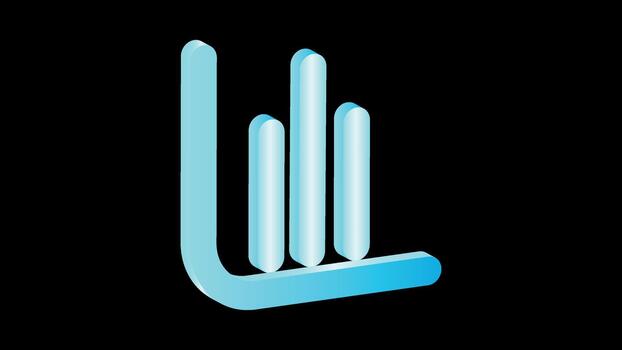 3D Statistics Icon for Analytics, Data, and Business Insights vector