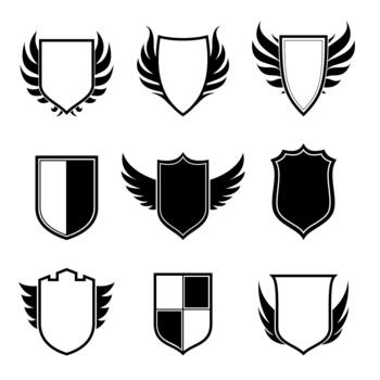 conjunto de blanco proteger íconos para diseño proyectos vector