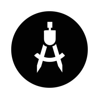 redacción Brújula geometría herramienta icono vector