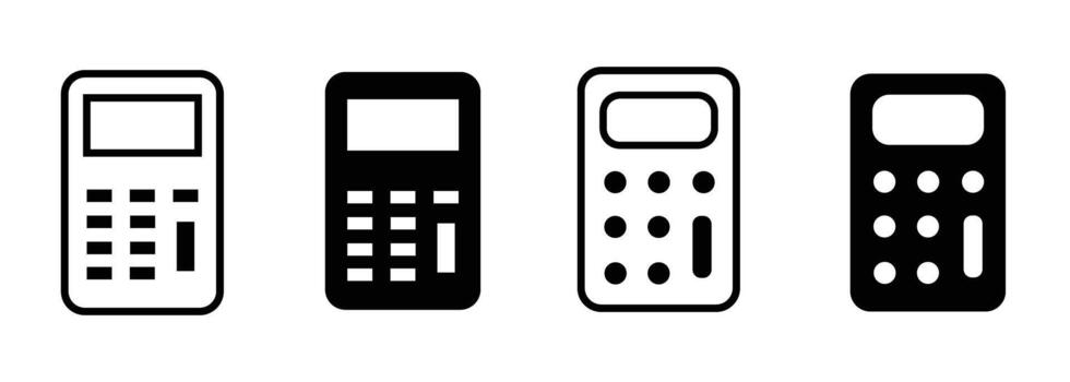 calculadora línea Arte símbolo para matemático operaciones y financiero cálculo vector