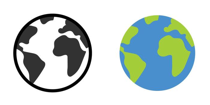 Polluted Globe and Healthy Planet Showing Environment Issue vector