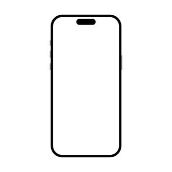 Smartphone Mockup with Transparent High-Quality Mobile Device Front View for App UI and UX Design vector