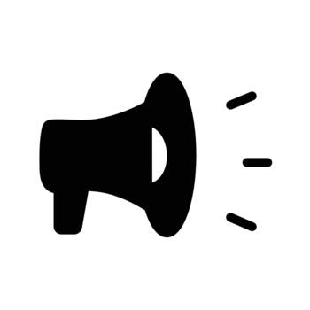 Megaphone Icon Loudspeaker Symbol for Announcement, Marketing, and Communication Concepts vector