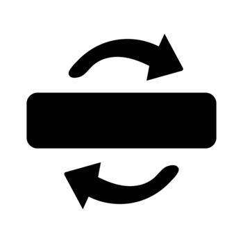 Refresh Sync Arrows Icon Black Reload Button vector