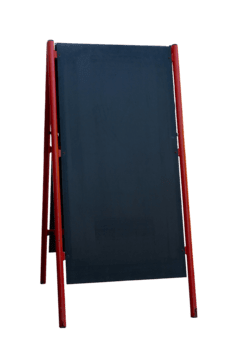 ett reklam stå står ensam med en enkel design, redo för använda sig av på utomhus- evenemang eller i offentlig utrymmen. den är skära ut på en transparent bakgrund och idealisk för visning meddelanden png