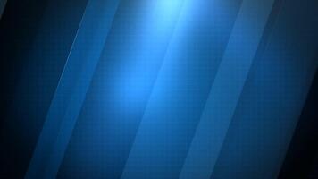 astratto blu leggero raggi e Linee sfondo ciclo continuo. video