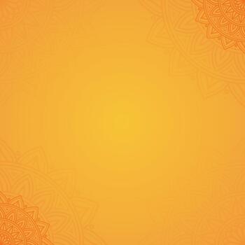 Simple Warm Orange Subtle Mandala Square Background Design with Soft Gradient Accent vector