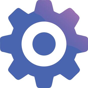 engranaje icono representando ajustes, configuración, y técnico soluciones para industria y tecnología aplicaciones vector