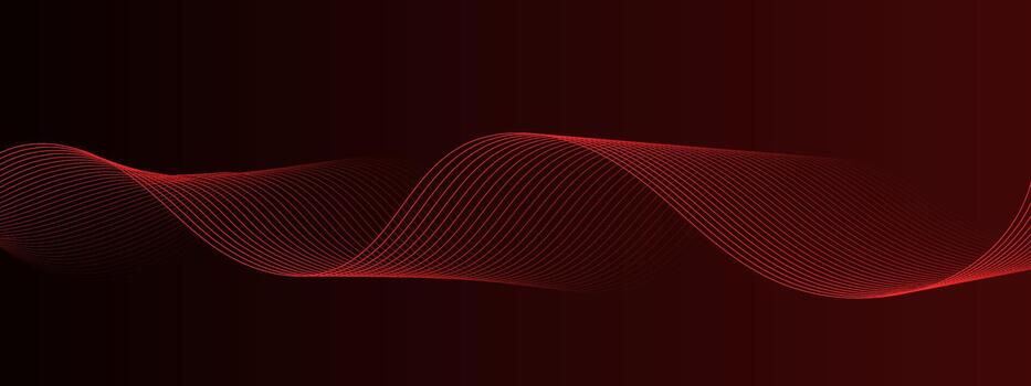 Red abstract wave design vector
