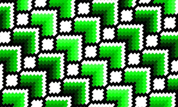 Abstract green pixel art geometric pattern background. diagonal pattern. square pattern. vector