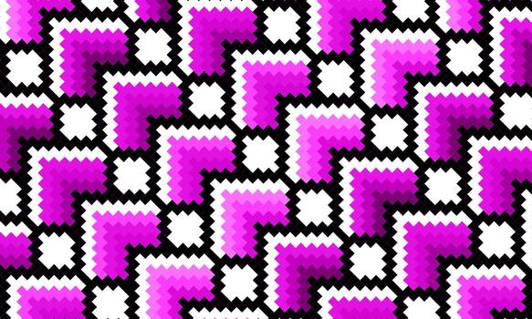 Abstract purple pixel art geometric pattern background. diagonal pattern. contrast decoration. vector