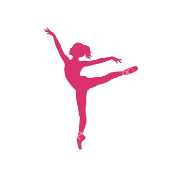 Ballet Dancer Silhouette Icon vector