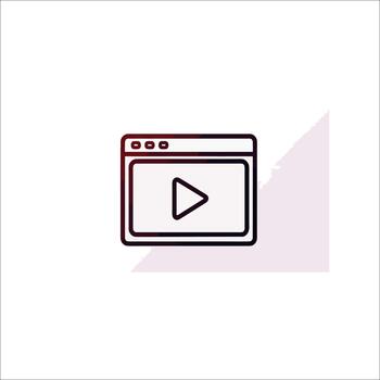 transmisión interfaz símbolo con jugar botón vector