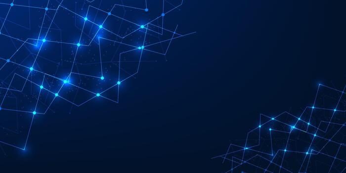 Network Connect Abstract Background Technology, Digital Data Lines Flow Visualization, Internet Communication System, Global Connectivity Concept for Big Data, AI Network, Cyber Technology vector