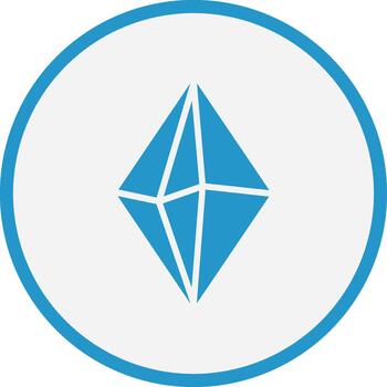 cristal mínimo ui elemento icono vector