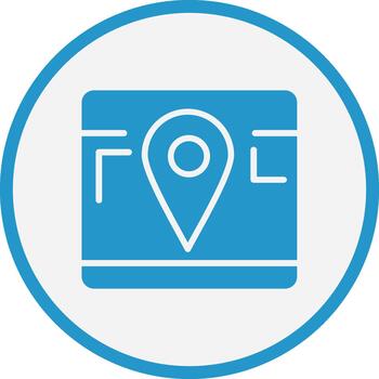 mapa puntero futurista aplicación Insignia icono vector