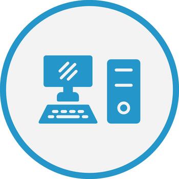 personal computadora monótono bosquejo diseño gráfico vector