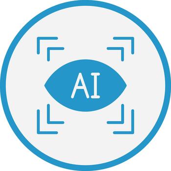 AI Flat UI Form Symbol vector