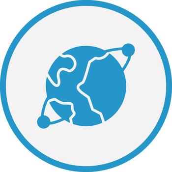 Planet Custom Line Element Symbol vector